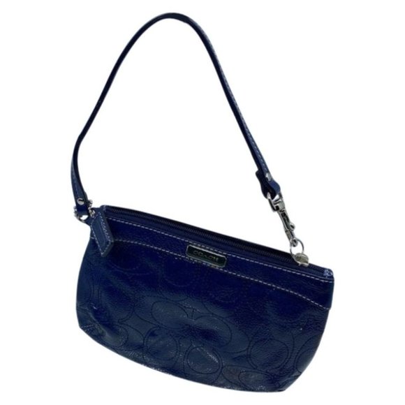 Coach Women's Blue Zipper Wristlet Bag - Picture 1 of 7